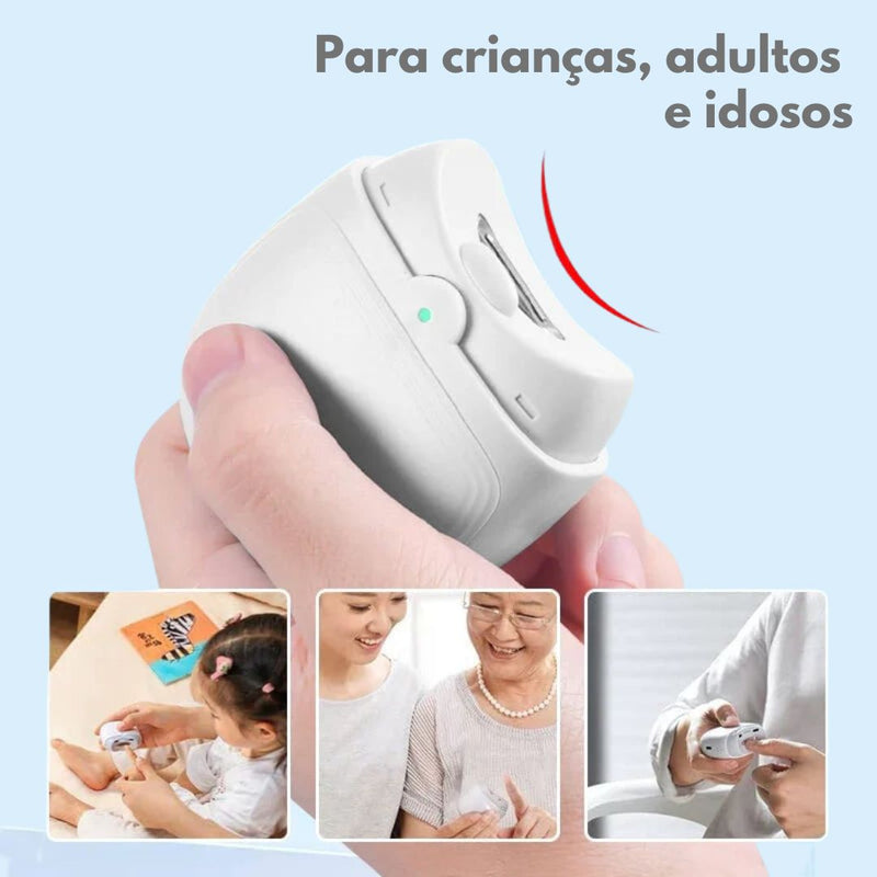 Cortador de unha elétrico recarregável para adulto e criança.