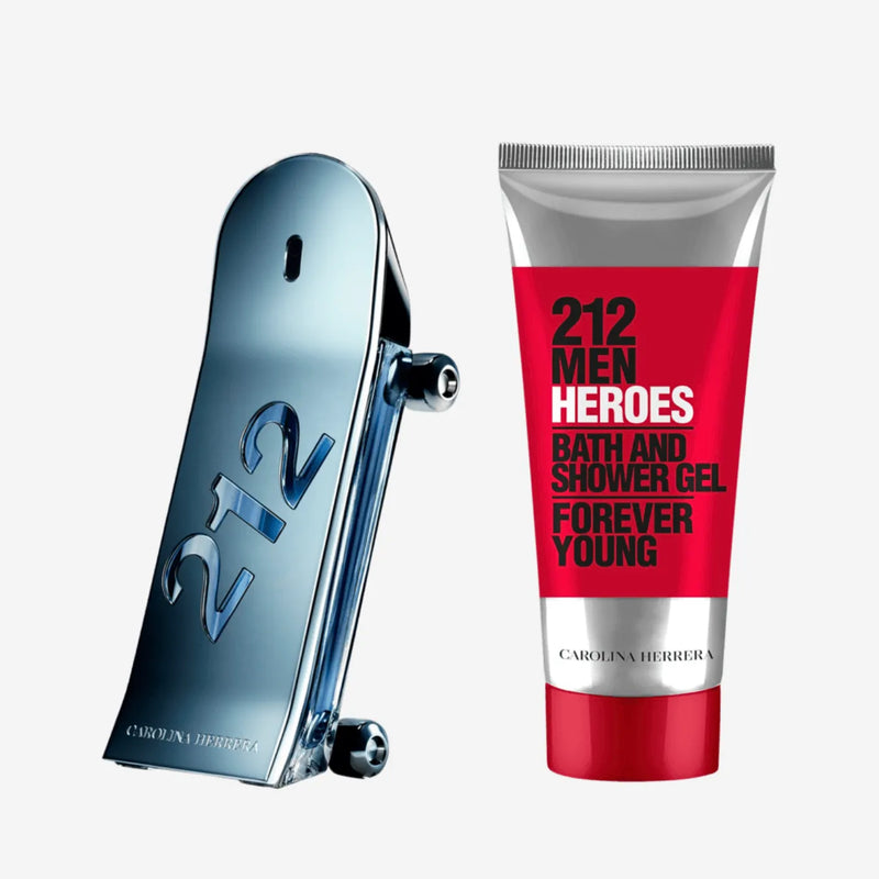 Kit Perfume Carolina Herrera 212 Heroes Men Eau de Toilette 90ml + Gel de Banho 100ml, Conjunto 212 Men Heroes Carolina Herrera Masculino - Eau de Toilette 90ml + Gel de Banho 100ml, Carolina Herrera Kit 212 Men Heroes Perfume Eau de Toilette Gel de Banho - Kit, Kit Perfume Carolina Herrera 212 Heroes Men Masculino Eau de Toilette 90 ml + Gel de Banho 100 ml, 212 Men Heroes Carolina Herrera.