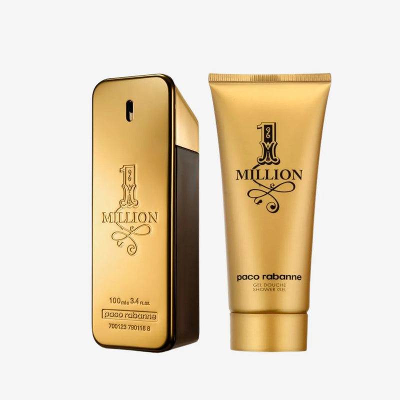 Kit Perfume Paco Rabanne 1 Million Eau de Toilette 100ml + Gel de Banho 100ml, Kit 1 Million 100ml + Shower Gel ( Sabonete Líquido ) 100ml, Kit Perfume Paco Rabanne 1 Million Masculino Eau de Toilette 100 ml + Gel de Banho 100 ml, Kit One Million, Rabanne 1 Million Coffret - Perfume Masculino EDT + Gel de Banho - Kit.