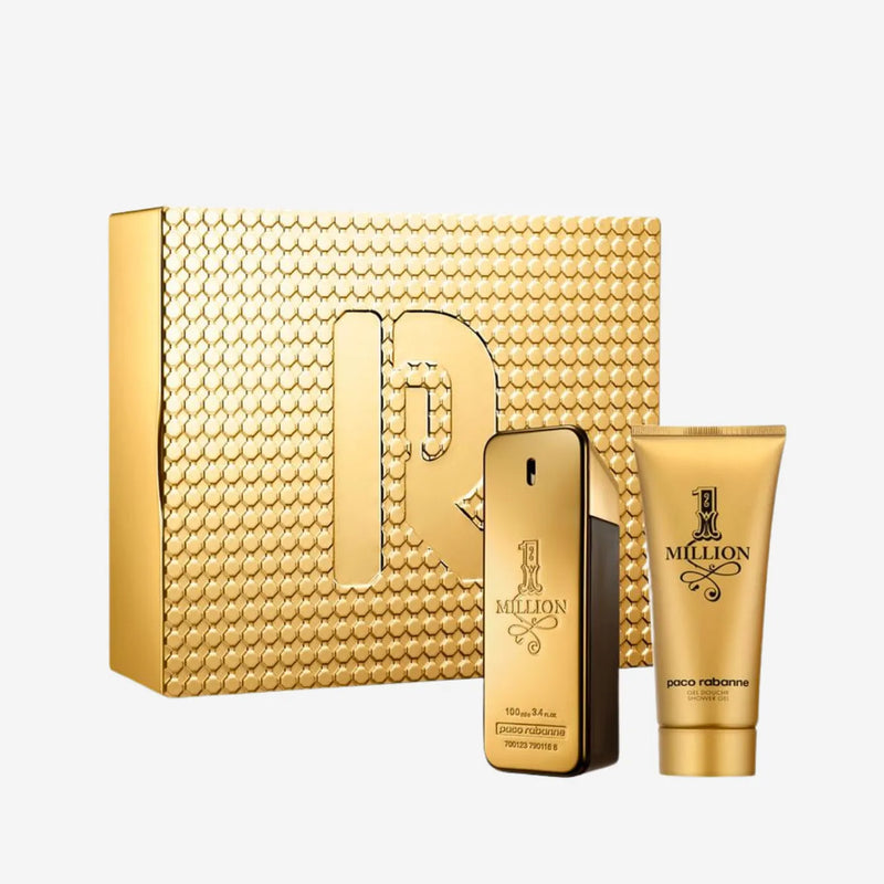 Kit Perfume Paco Rabanne 1 Million Eau de Toilette 100ml + Gel de Banho 100ml, Kit 1 Million 100ml + Shower Gel ( Sabonete Líquido ) 100ml, Kit Perfume Paco Rabanne 1 Million Masculino Eau de Toilette 100 ml + Gel de Banho 100 ml, Kit One Million, Rabanne 1 Million Coffret - Perfume Masculino EDT + Gel de Banho - Kit.