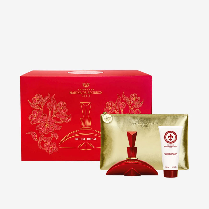 Kit Rouge Royal Marina de Bourbon Eau de Parfum 100ml + Loção Corporal 100ml + Nécessaire, Kit Rouge Royal Marina de Bourbon Feminino - Eau de Parfum 100ml + Loção Corporal 100ml + Nécessaire, Conjunto Rouge Royal Marina de Bourbon Feminino - Eau de Parfum 100ml + Loção Corporal 100ml + Nécessaire, Rouge Royal Marina de Bourbon, Marina De Bourbon Rouge Royal - Feminino.